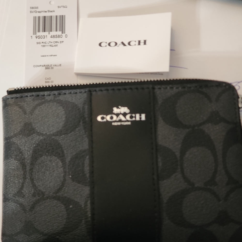 Coach Black Signature Wallet